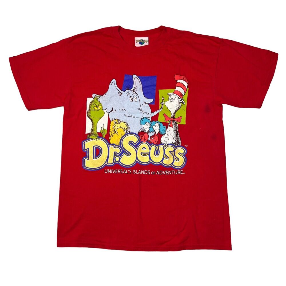 Universal Studios Dr. Seuss VTG Graphic Short Sleeve T-Shirt Red Adult Medium